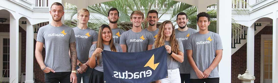 ENACTUS students with scholarships